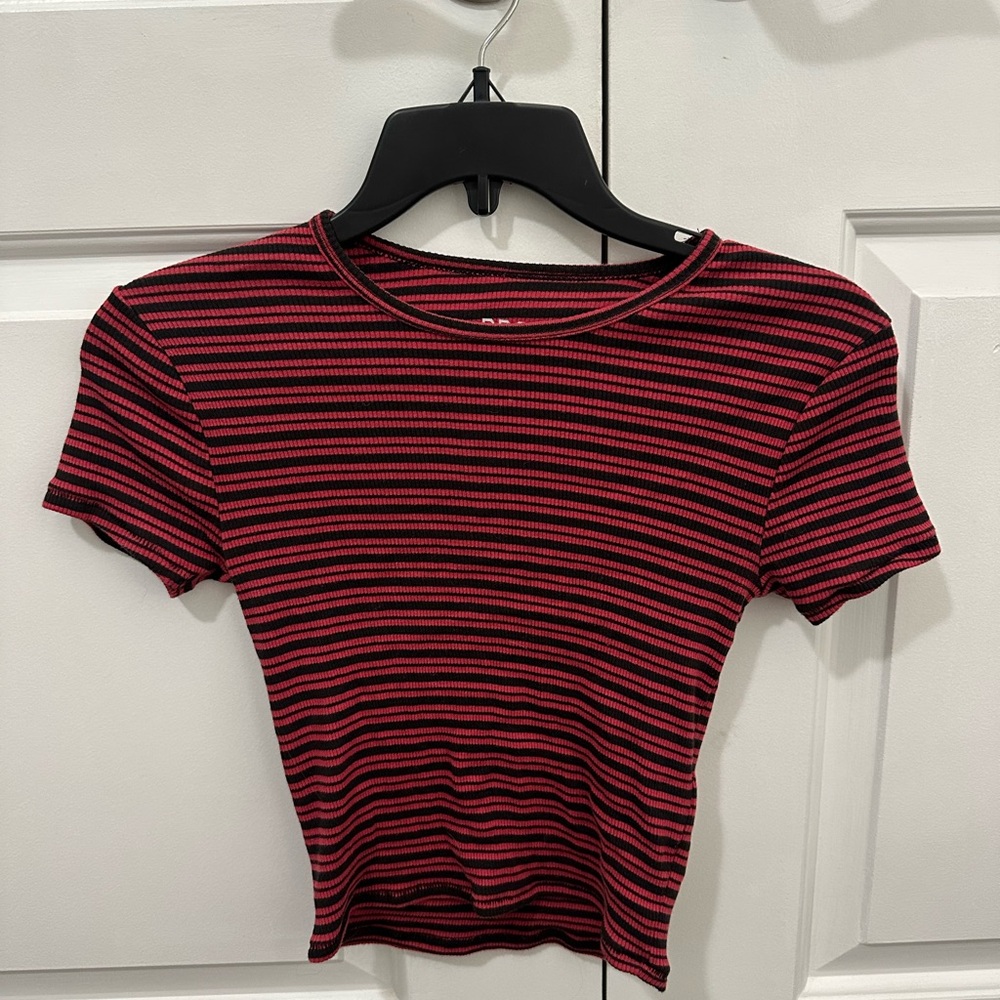 Urban Outfitters BDG Striped Red and Black Women's Top